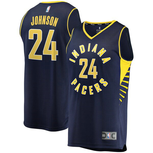 Maillot nba Indiana Pacers Icon Edition Homme Alize Johnson 24 Bleu marin